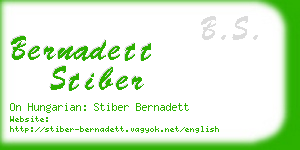bernadett stiber business card